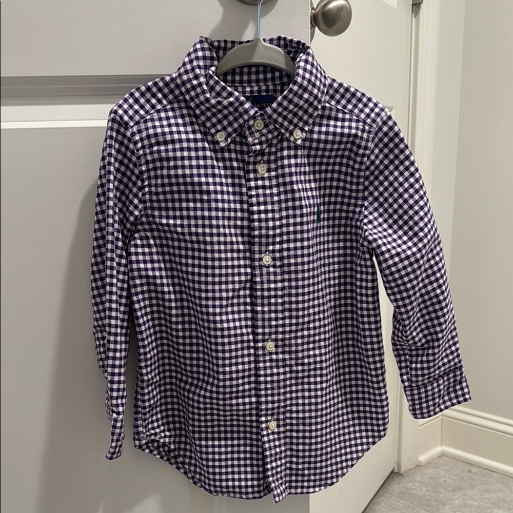Ralph Lauren Kids Checkered Shirt - Purple